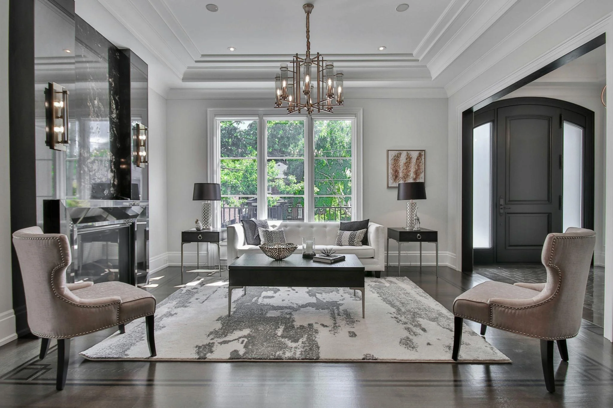 Professionally staged luxury living room